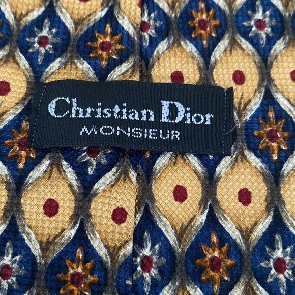 Vintage Christian Dior 100% Silk Tie - Picture 3 of 7